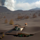 A house is covered by ash from a volcano as it continues to erupt on the Canary island of La Palma, Spain.